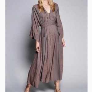 Romantic Gray Free People Kimono dress